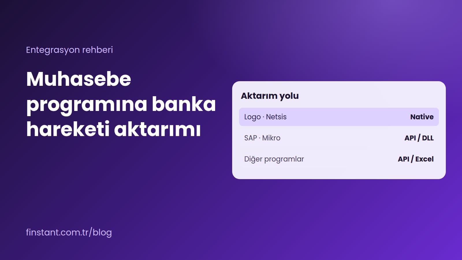Banka hareketlerini Logo, Netsis, SAP, Mikro ve diğer muhasebe programlarına aktarmanın üç yolu, programa göre durum ve mali müşavirler için ekstre toplama yükünü azaltmanın yolları.
