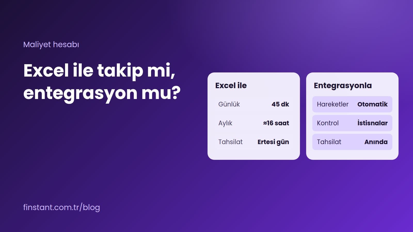 Excel ile banka takibi ücretsiz görünür ama zaman, hata ve gecikme maliyeti taşır. Gizli maliyeti nasıl hesaplayacağınızı ve entegrasyonun hangi noktada daha ekonomik olduğunu anlattık.
